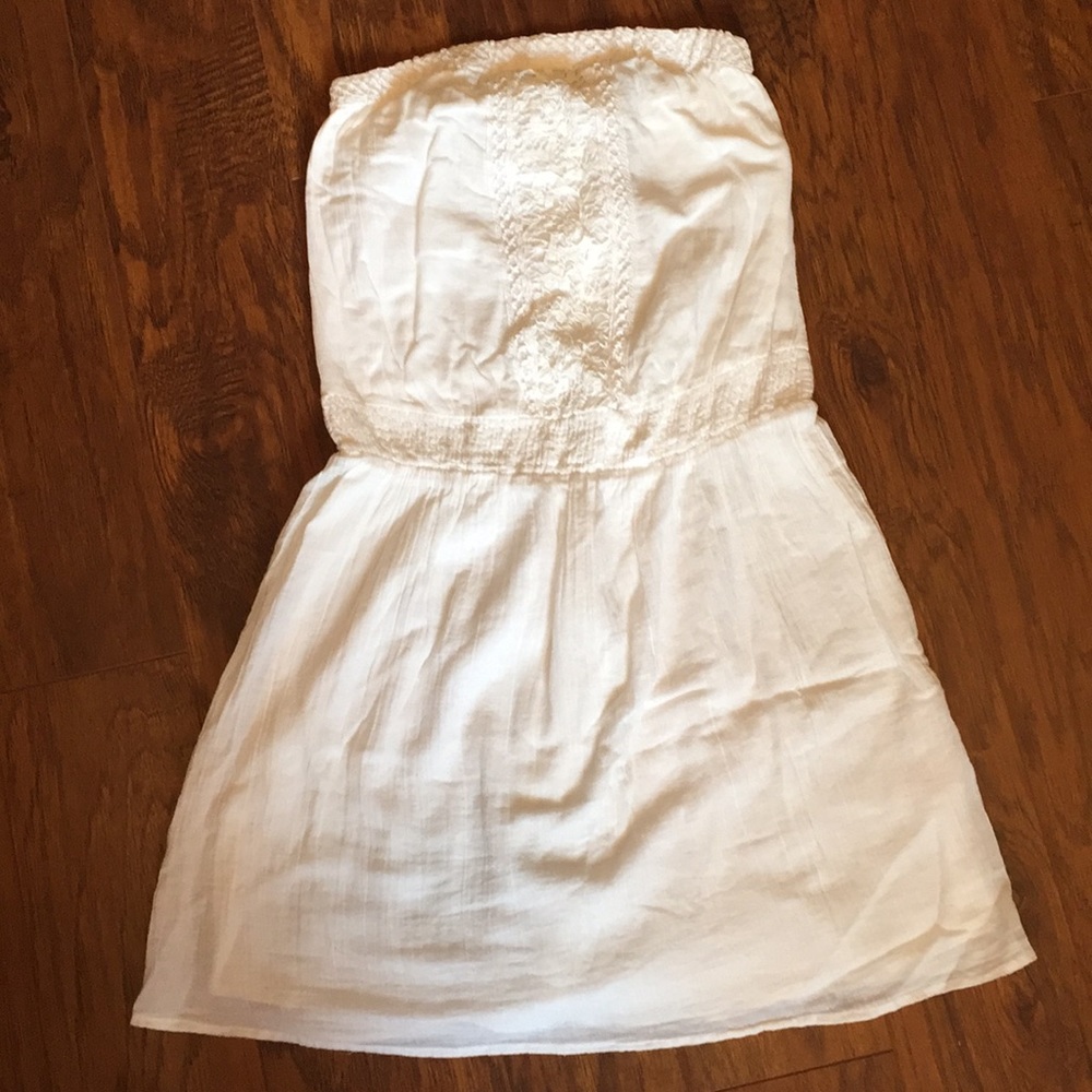 Strapless White Dress